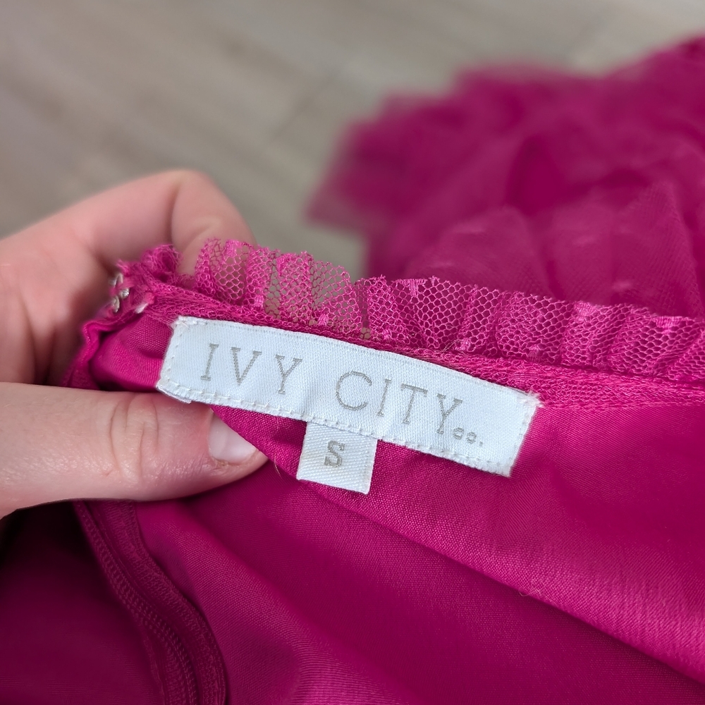 Ivy City Co Whimsical Maxi Dress in fuschia - Picture 4 of 7